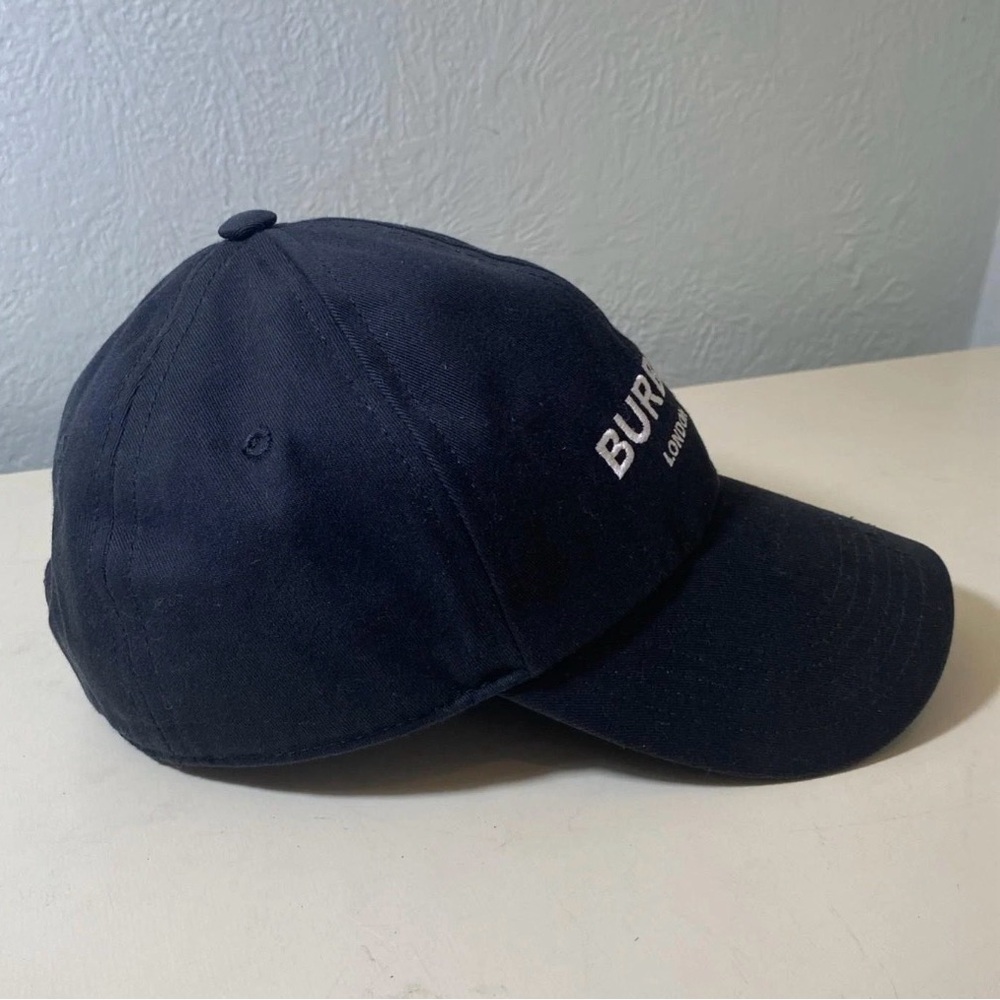 BURBERRY Authentic London England Logo Cap Hat Black Size Small + COA - Picture 3 of 12